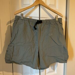 Columbia - Elastic Waist Mesh Lined Cargo Shorts - Gray - Men’s Size X-Large